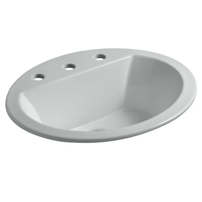Bryant Vitreous China Oval Drop-In Bathroom Sink with Overflow