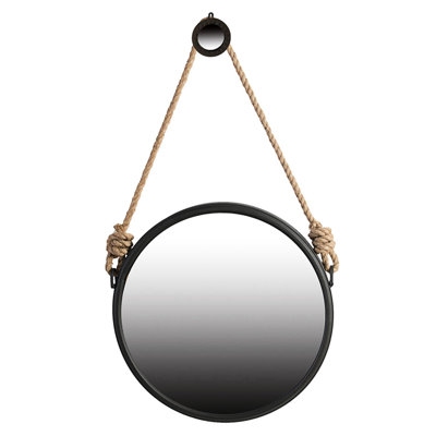 Miroir mural 19,5 "contemporain avec cadre en métal gris