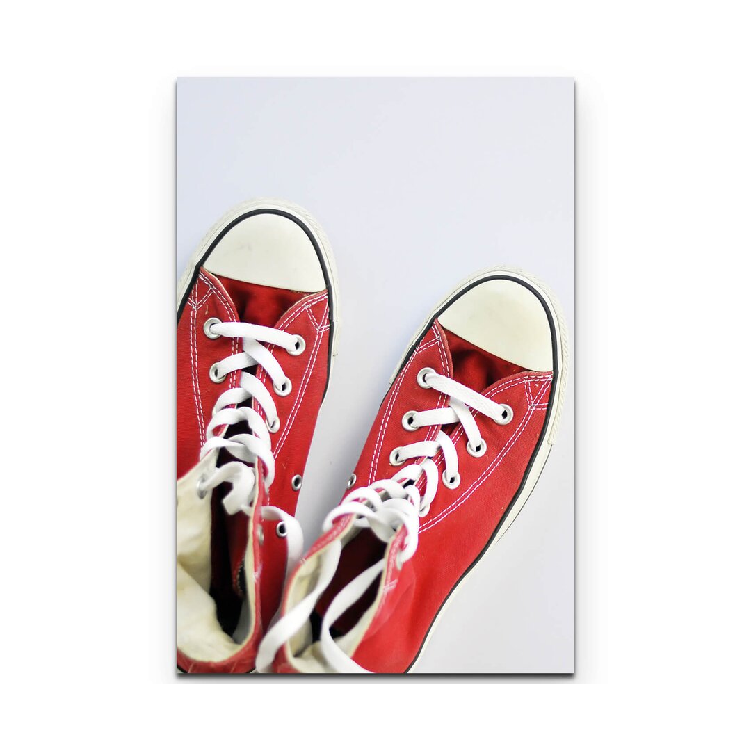 Leinwandbild Rote Sneaker