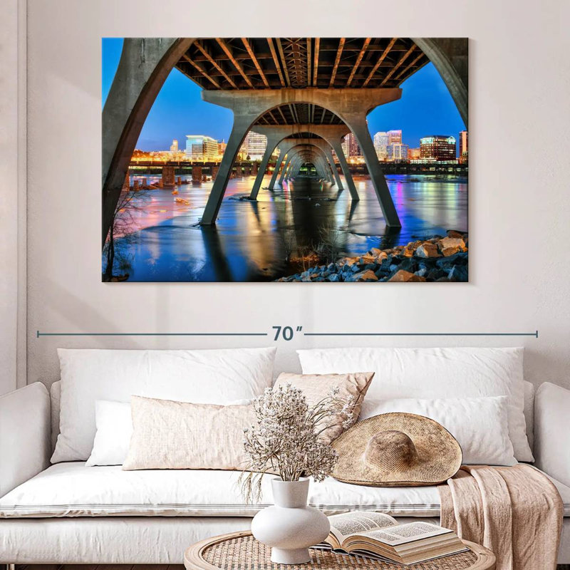 Tergel sous le pont de Manchester, H 34 po x l 51 po