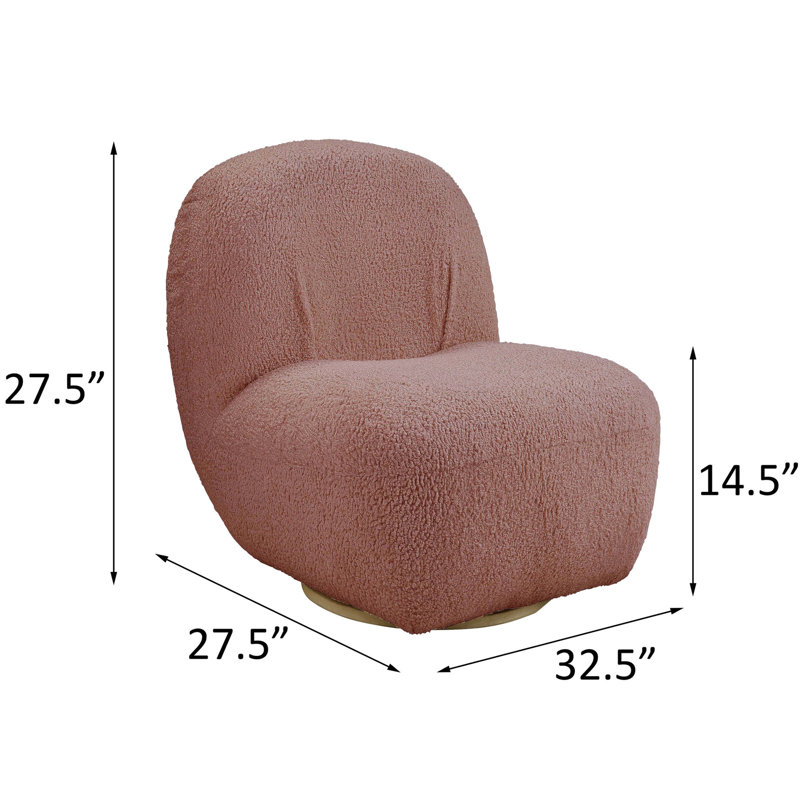 Fauteuil pivotant rose Modern Living