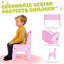 Pink MDF Children's Study Desk And Chair Set With 2 Storage Compartments-878773137