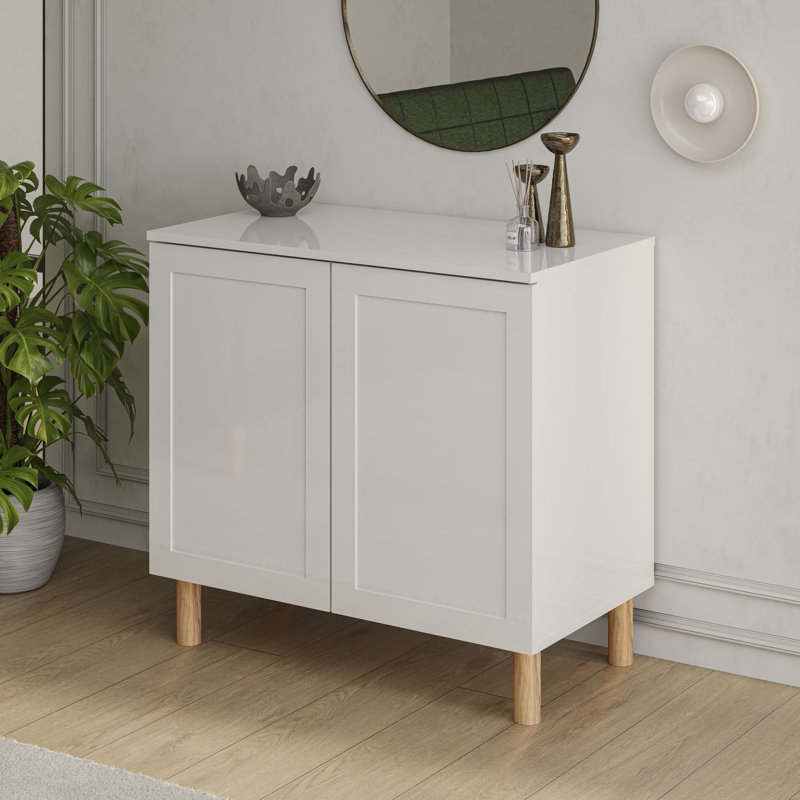 Buffet de 35 po de largeur Boli, Blanc, 35 po de largeur
