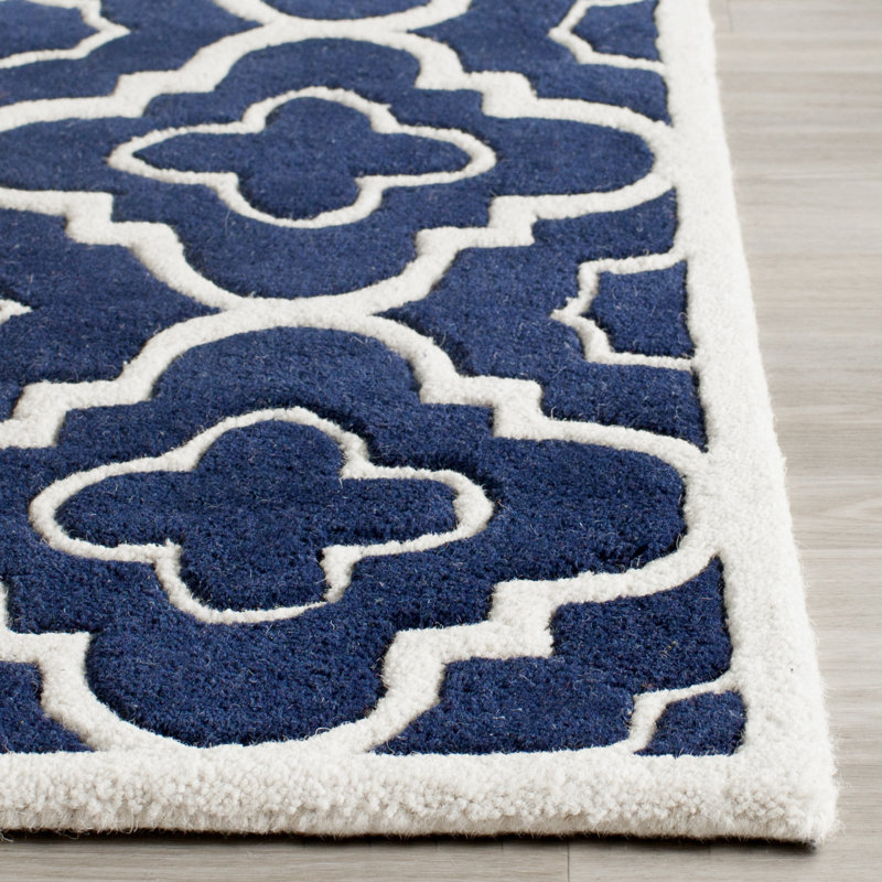 Carolene Hand Tufted Wool Geometric Rug, Rectangle 2' x 3'