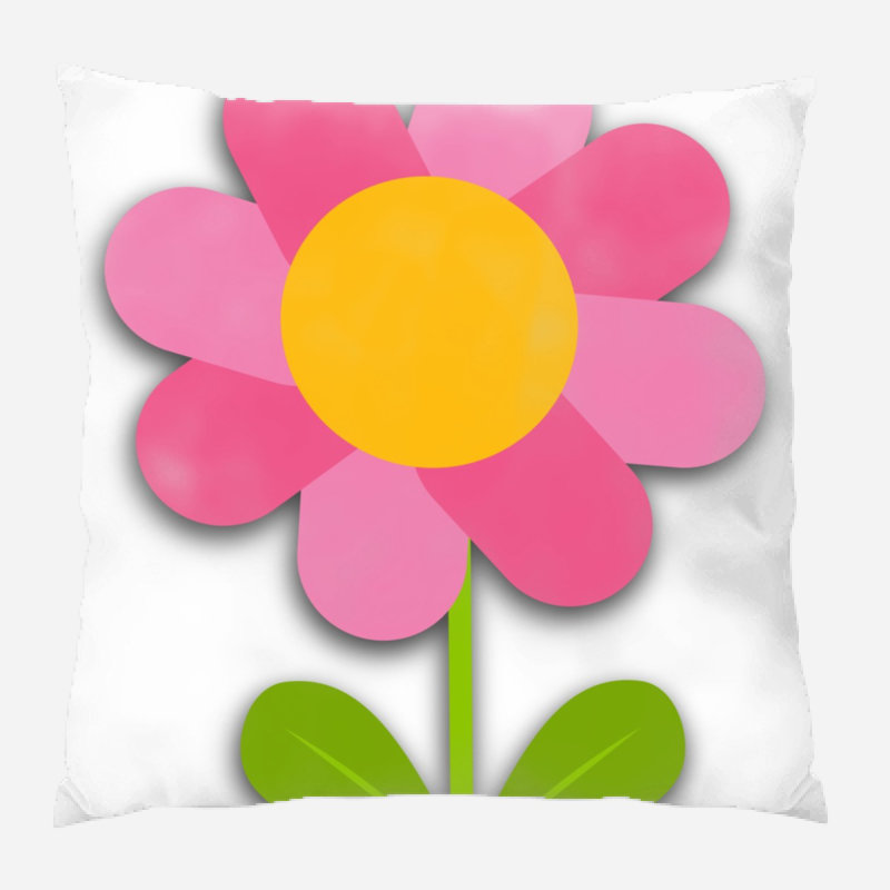 Coussin décoratif fleur Bushnell, Microsuède, Intérieur