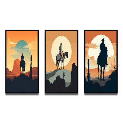" Minimalistic Cowboy " 3 - Pieces