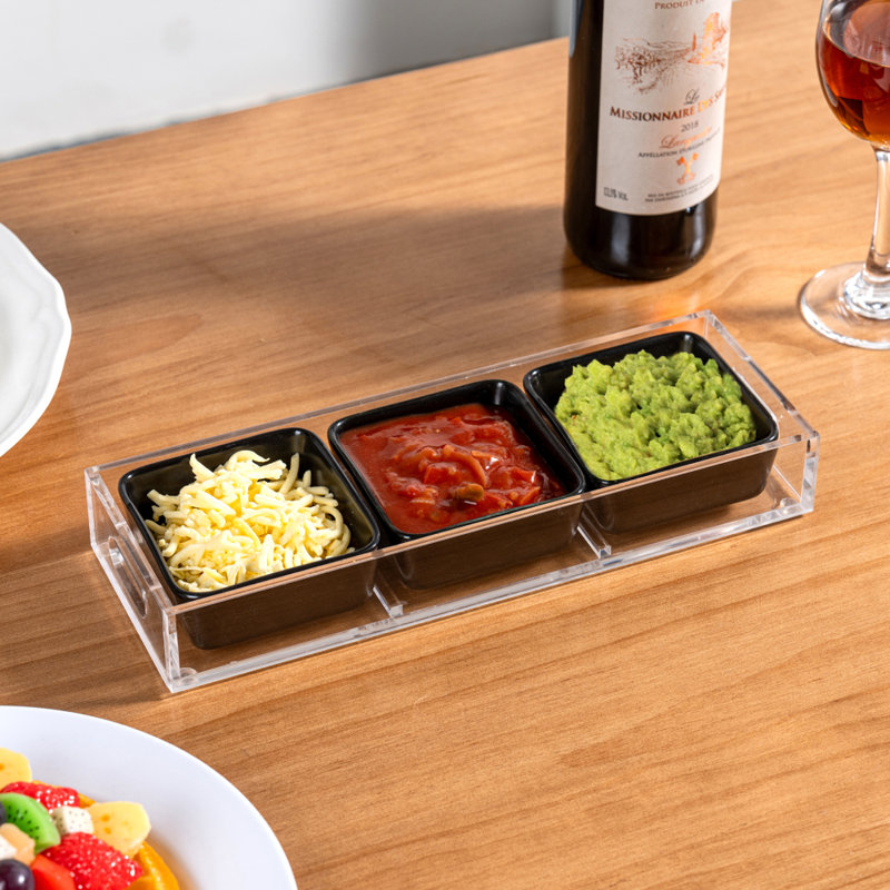 4 Piece Divided Serving Dish Set