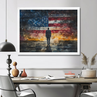 Ijanae démission du président Nixon sur drapeau des États-Unis II - patriotiste américain, art mural