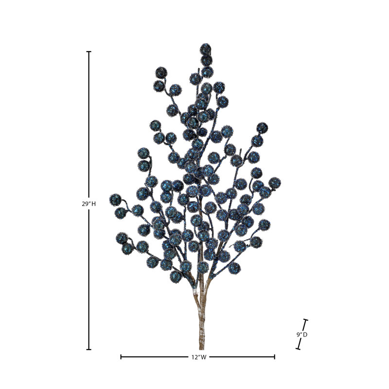 29" Beaded Berry Spray