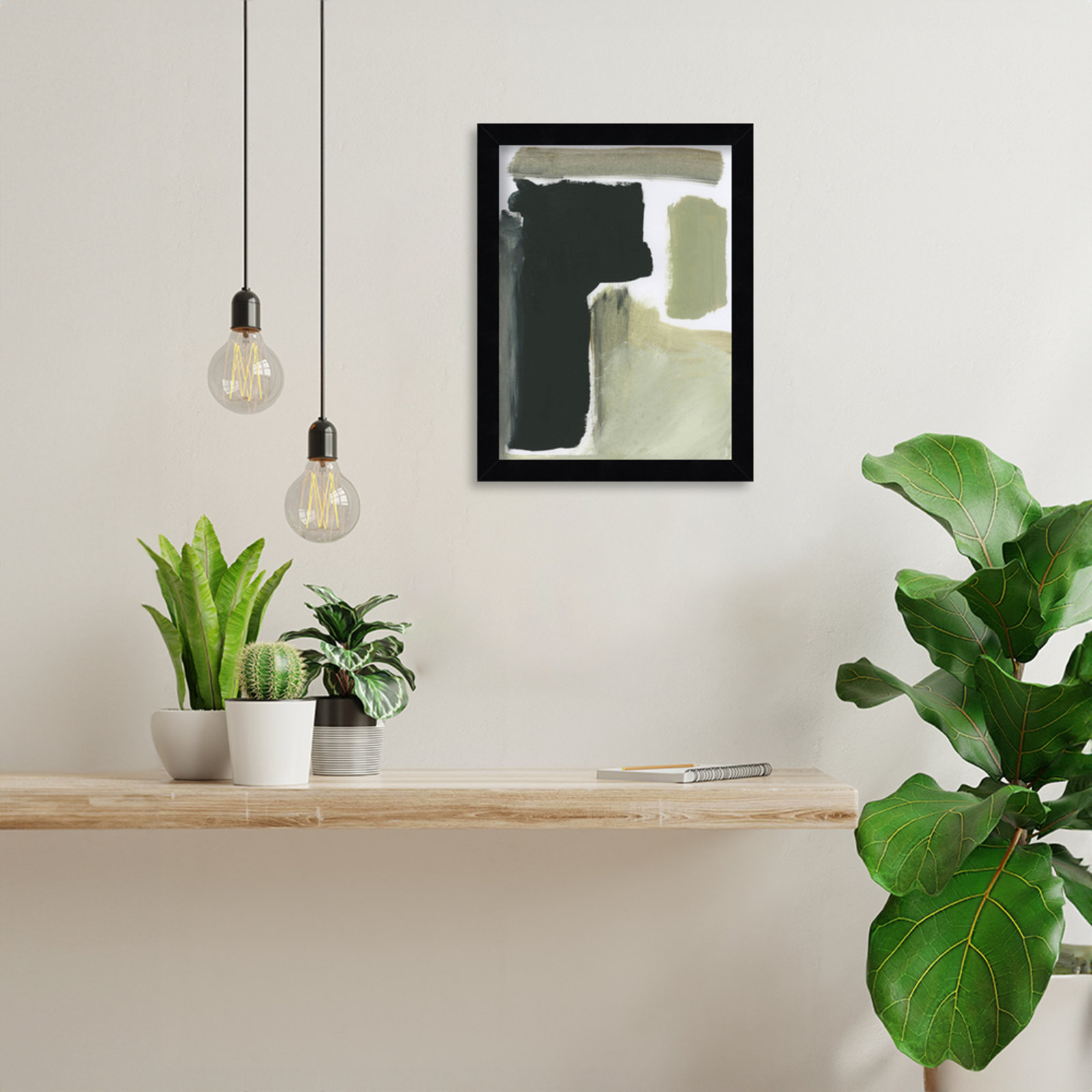 Cleve "Total" Print by Dan Hobday, Black, 13" H x 10" W