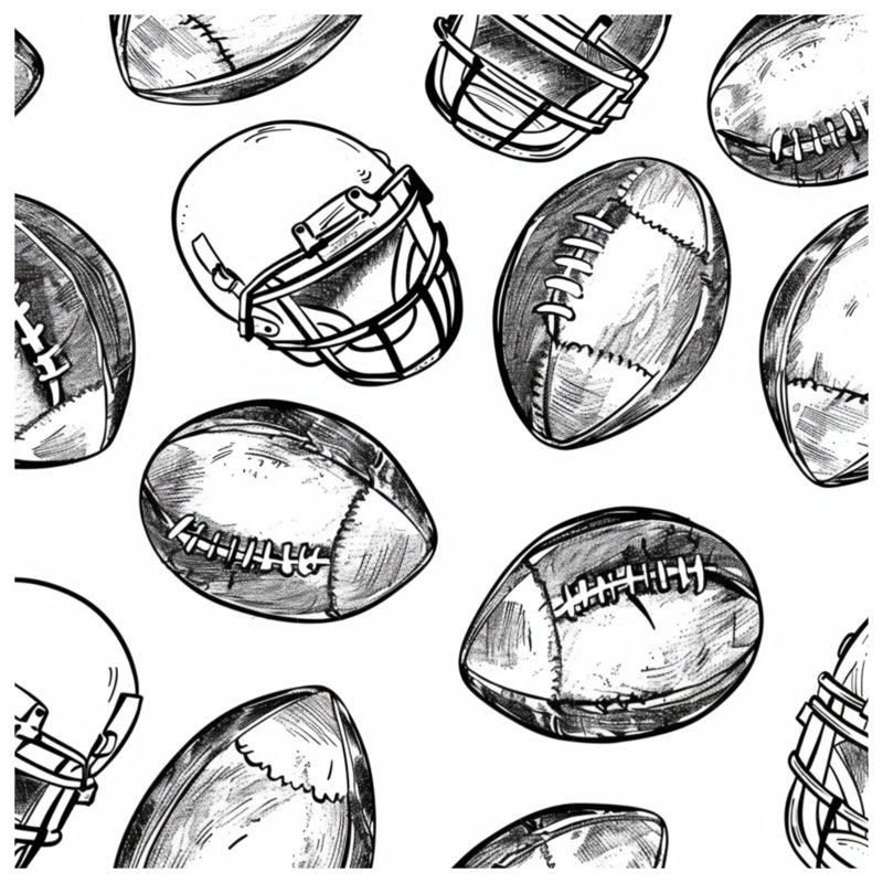 Coussin Football, 14 X 14 pouces