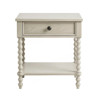 Nightstand With Shelf And Drawer