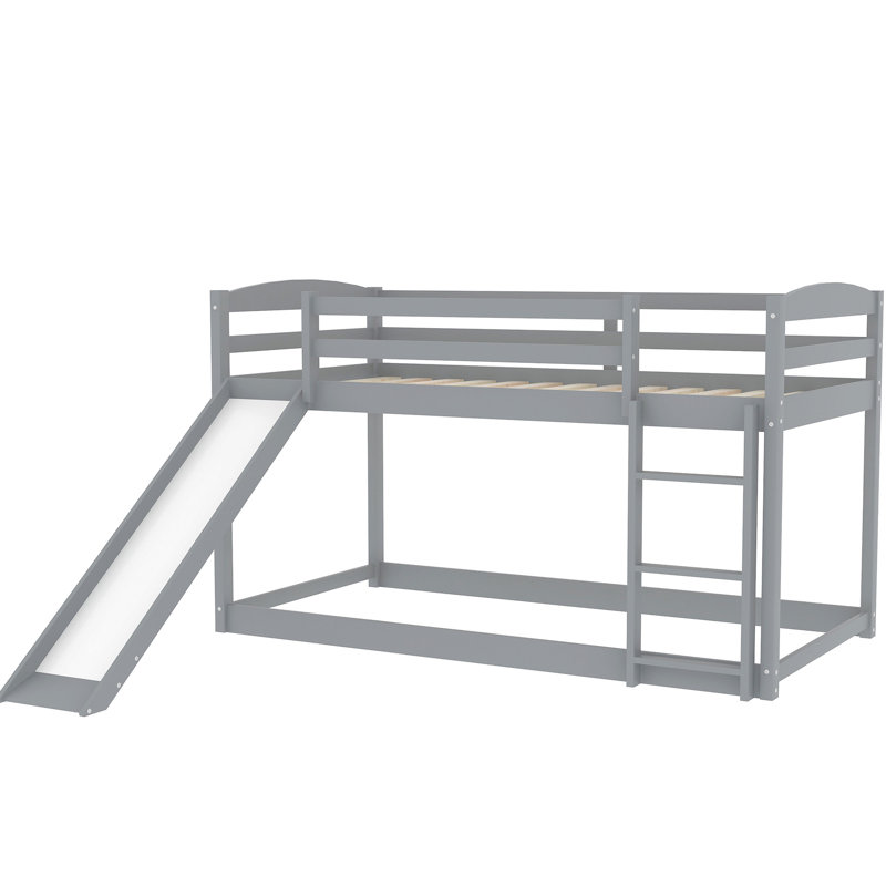 Lit gigogne convertible gris et lit superposé pour une optimisation de l'espace avec une structure stable pour une bonne nuit de sommeil