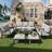 8 PCS Outdoor Metal Conversation Set For 9 Person-486941172