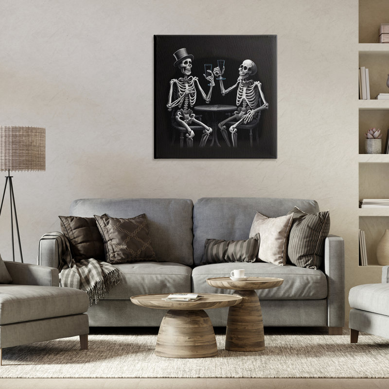 «Spooky Skeletons Cheers», conception par Sasha, H 30 po x l 30 po