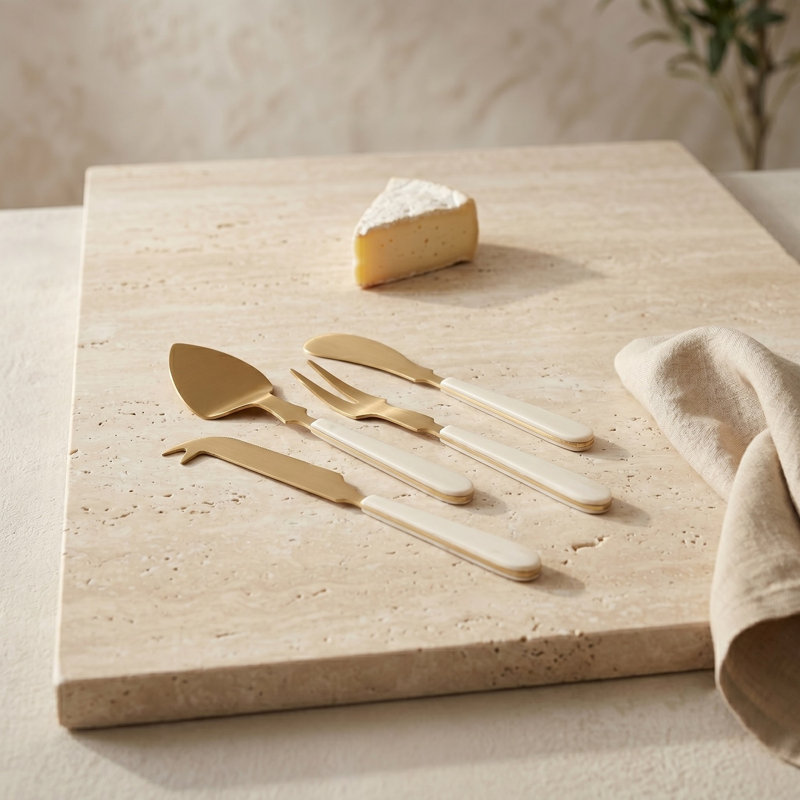 Cardella 4 Piece Stainless Steel Hostess Set