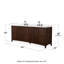 Palmilla 84" Freestanding Double Bathroom Vanity with Cultured Marble Top-1790439192-1790439190-1684096582