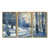 Toile avec cadre flottant or