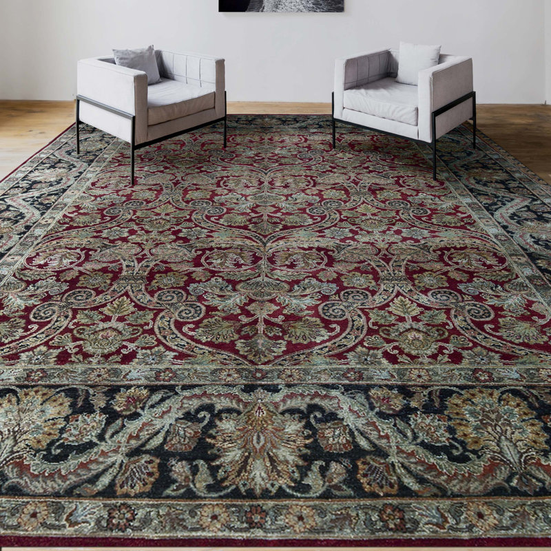 Agra Wool Oriental Area Rug, Rectangle 8' x 9'9"