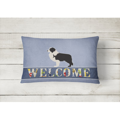  Border Collie Welcome Lumbar Pillow