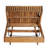 Lounge Chaise Set, Acacia Solid Wood With Lounge Cushion (Cream+Triple Folds)-1387574283
