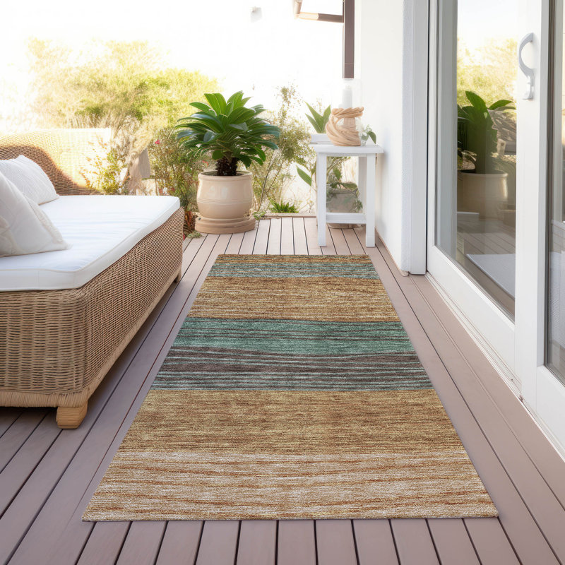 Tapis intérieur / extérieur avec envers antidérapant Withams, Tapis de couloir 2 pi 3 po x 7 pi 6 po