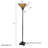 Millwood Pines Tiffany Style Floor Lamp – Mission Design Art Glass Torchiere Lighting LED Bulb Included- Vintage Look Handcrafted Accent Decor