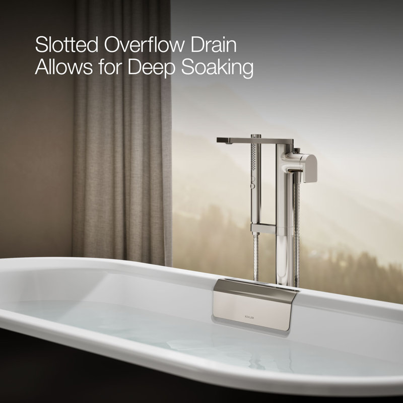 Volute 70-7/8 In. X 30-3/8 In. Freestanding Bath With Base