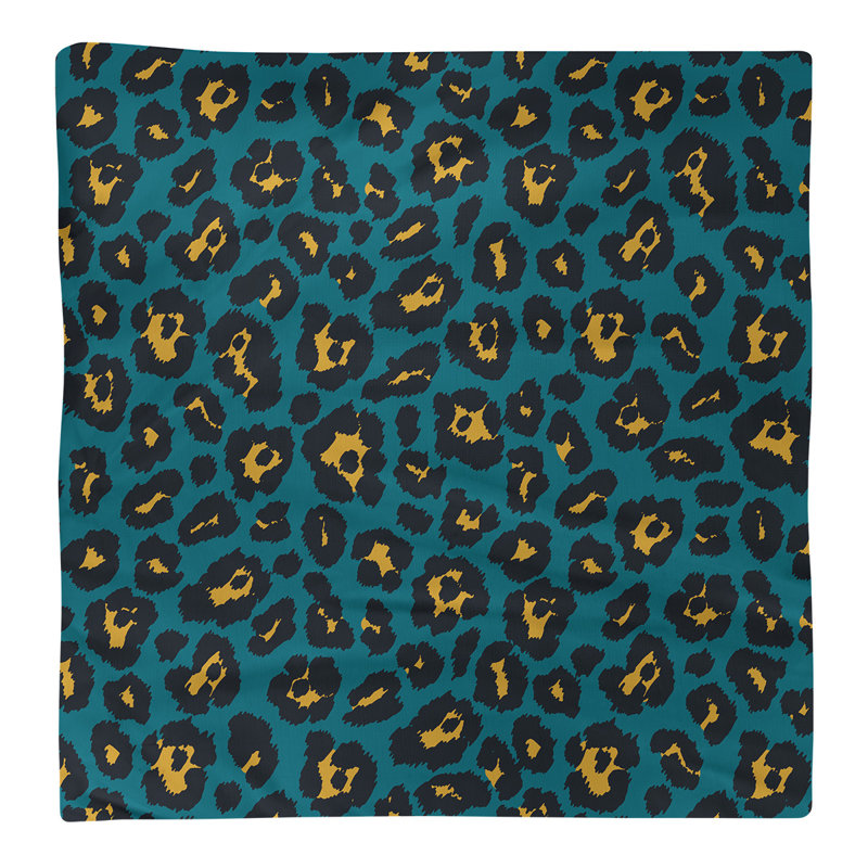 Serviette de foot Jacksonville, Sarcelle / Doré, 10 po x 10 po