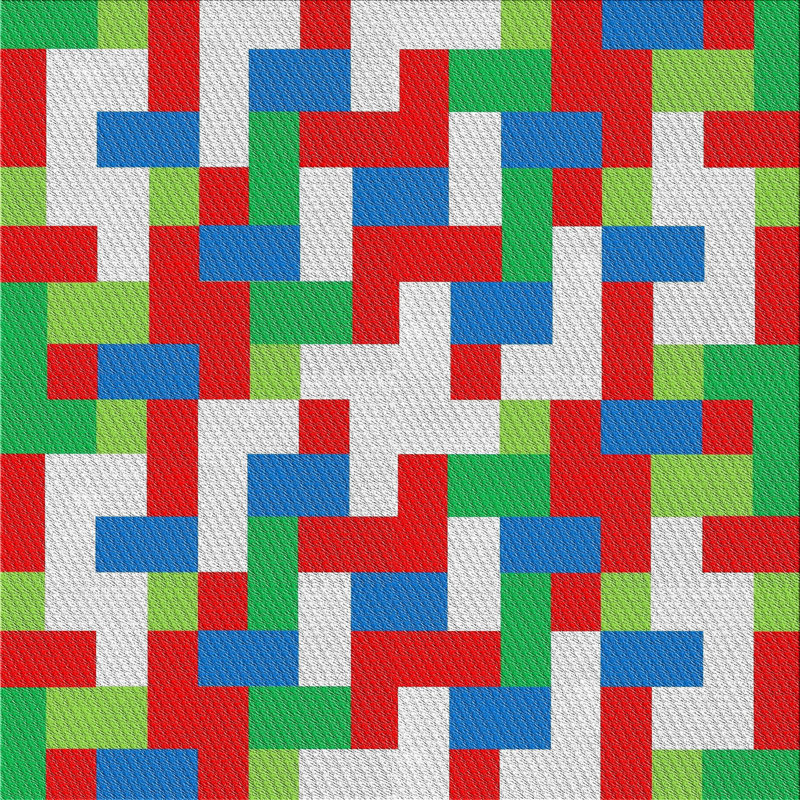 Tapis vert à motif géométrique Kiker, Carré 3 pi