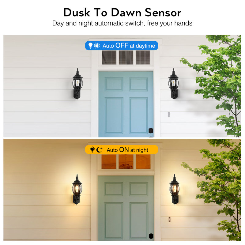 2 Pack Black Outdoor Light Fixture,Modern Outside Porch Lights for House