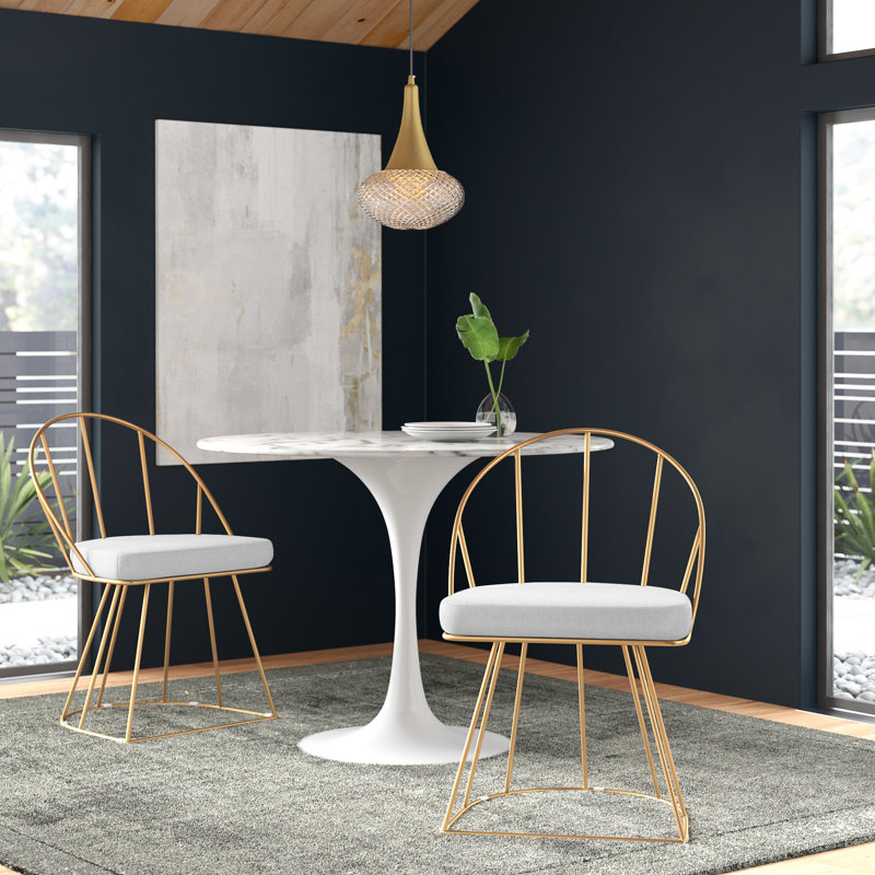 Chaise d'appoint rembourrée en velours Sienna, Simili cuir blanc