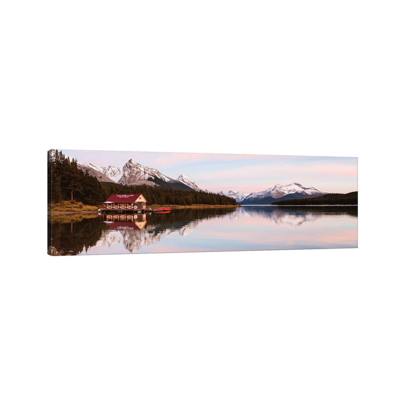 Maligne Lake Panorama by Matteo Colombo - Wrapped Canvas Panoramic Gallery-Wrapped Canvas Giclée