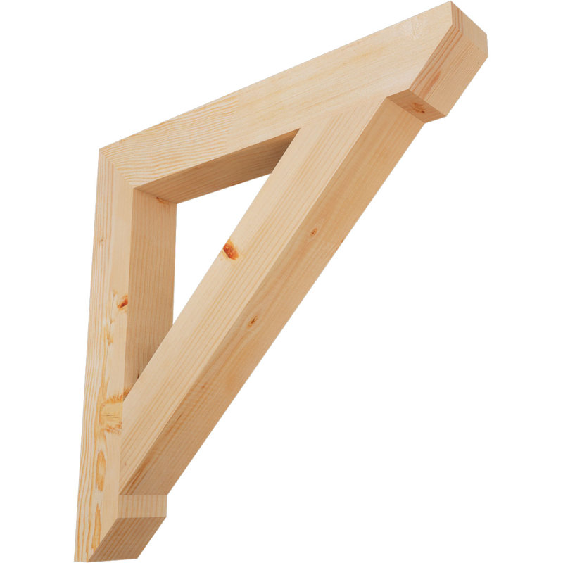 Support traditionnel en bois rustique à lattes, Sapin de Douglas, H 28 po x l 3,5 po x P 28 po