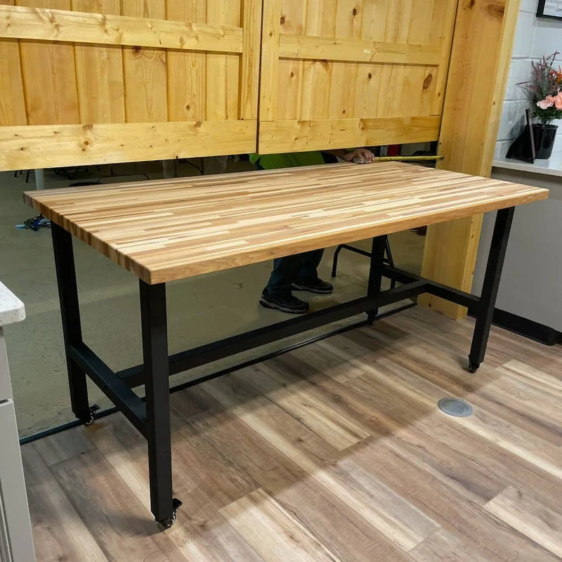 36'' W Solid Wood Rectangular Pencil Edge Table Top, Brown, 36'' x 36''
