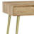Jager 54"W Solid Mango Wood Desk, Mid-Century Modern with Brass Inlay