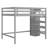 Loft Bed With Built-In Storage Wardrobe And Staircase-3713594