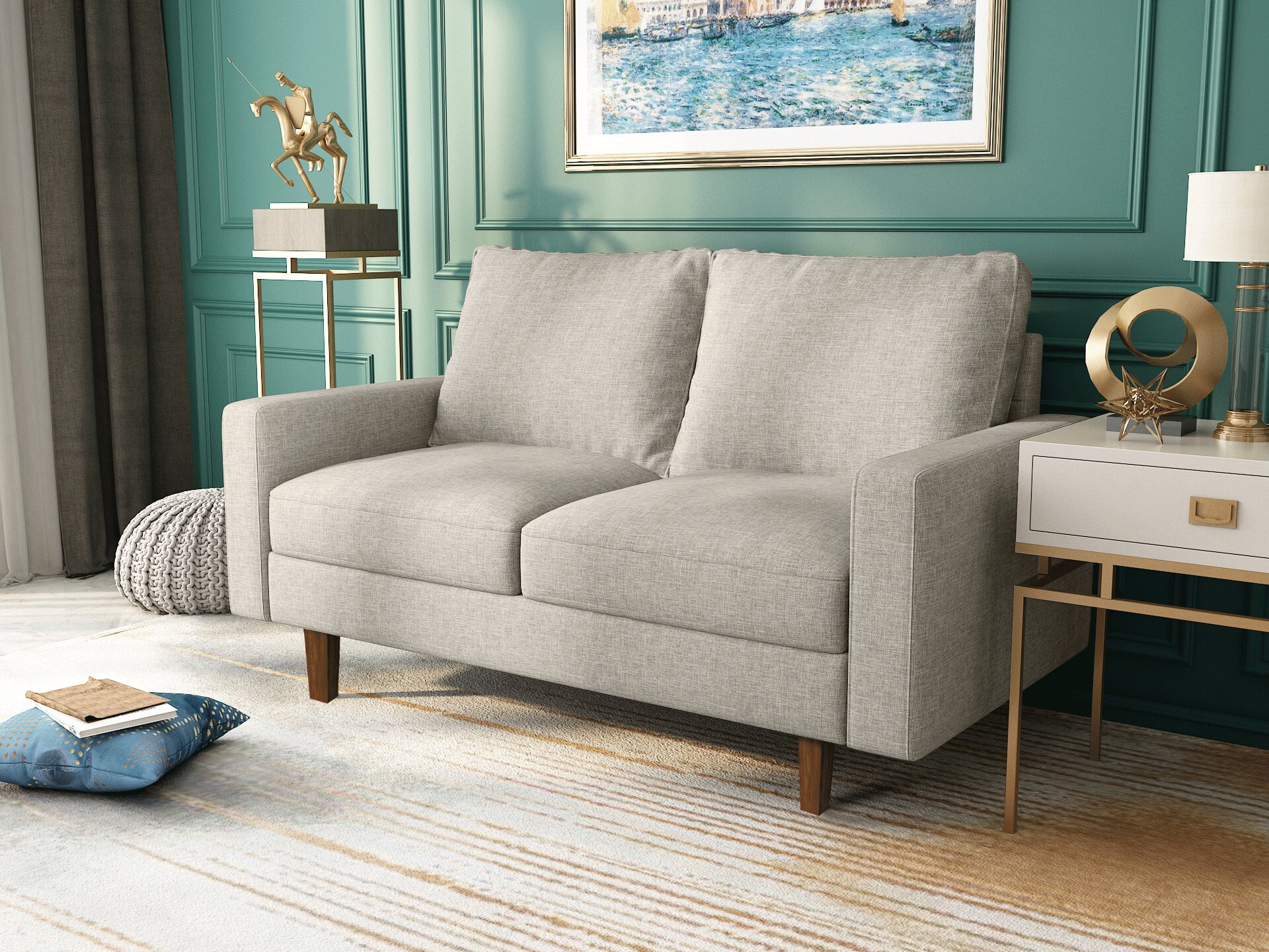 George Oliver Jo 57.9'' Upholstered Loveseat & Reviews | Wayfair