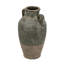 Vase en terre cuite 8,7 x 8,7 x 15,7 po avec fini vert vieilli