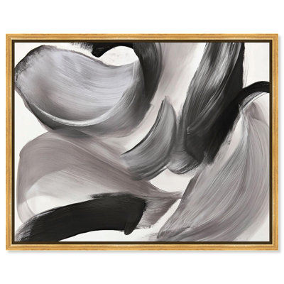 Sweeping Shadows I Canvas Print Black Grey Art by Art Remedy