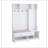 Multi-purpose Hallway Hall Tree with Removable Linen Cushioned Entryway Bench, Coat Rack, Storage Shelves, and DIY Pegboard,for Hallways, Living Room-849591926