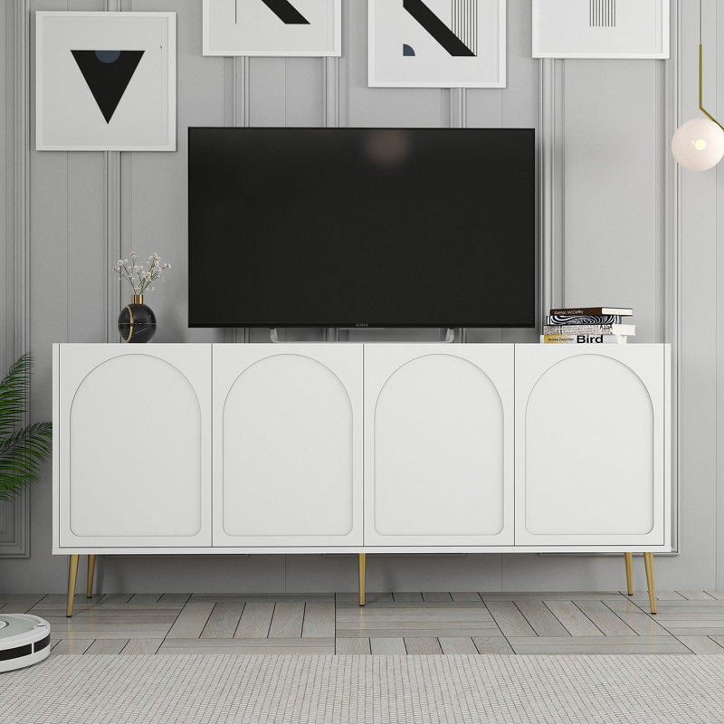 Console, Blanc / Doré