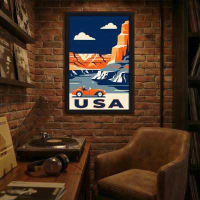 Scenic & Cityscapes Retro Usa Road Trip Canyon Scene