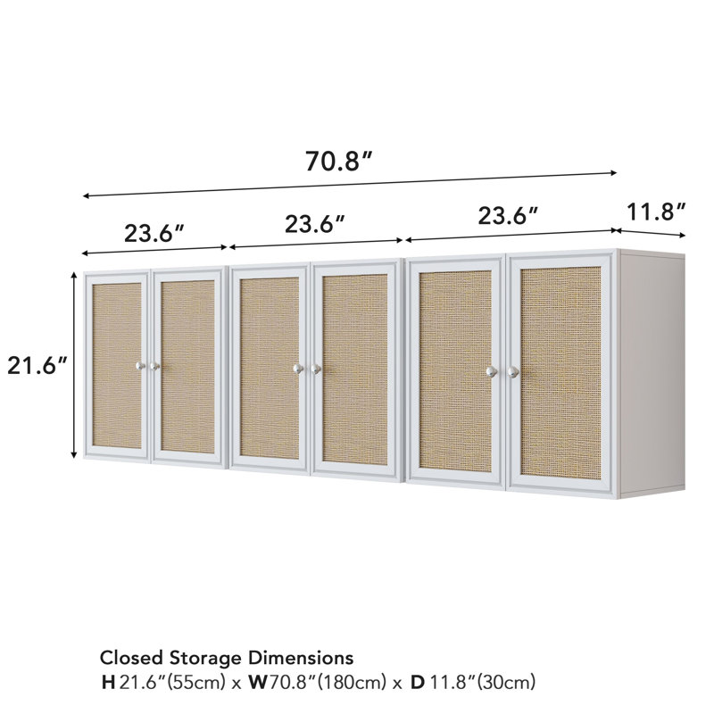 Armoire à linge 72 ", Blanc