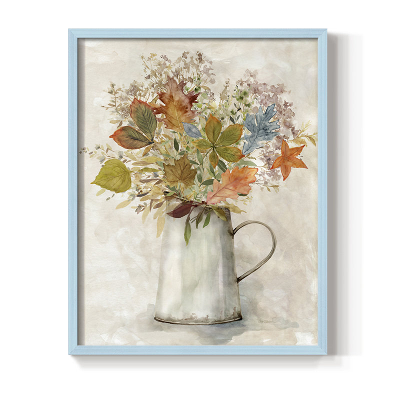 «Autumn Bouquet II», reproduction encadrée - bois massif, H 11 po x l 9 po, Bleu