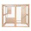 Cage d'extérieur pour chat avec planche de soleil, plateformes en bois et porte pour chatons-1068794952