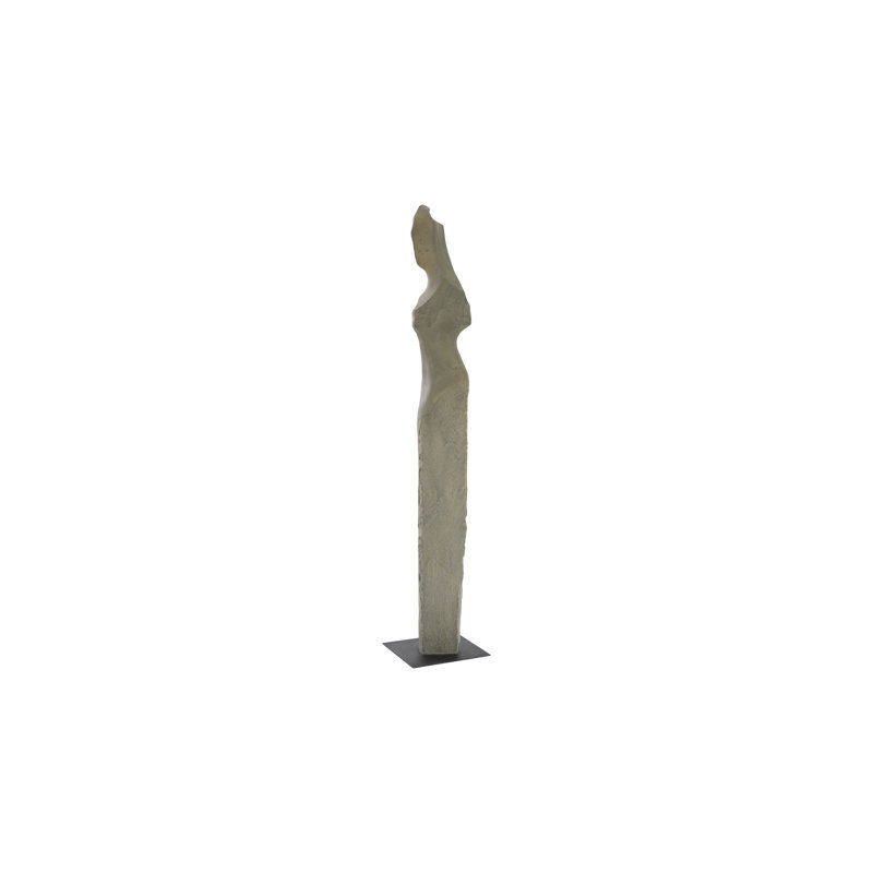 White Stone Cast Women Statue, Gray