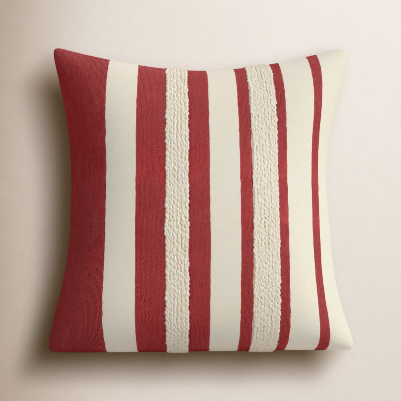 Freddi Embroidered Cotton Throw Pillow