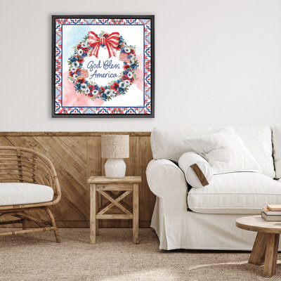 Cadre flottant God Godess America Wreath, design par Nicole DeCamp