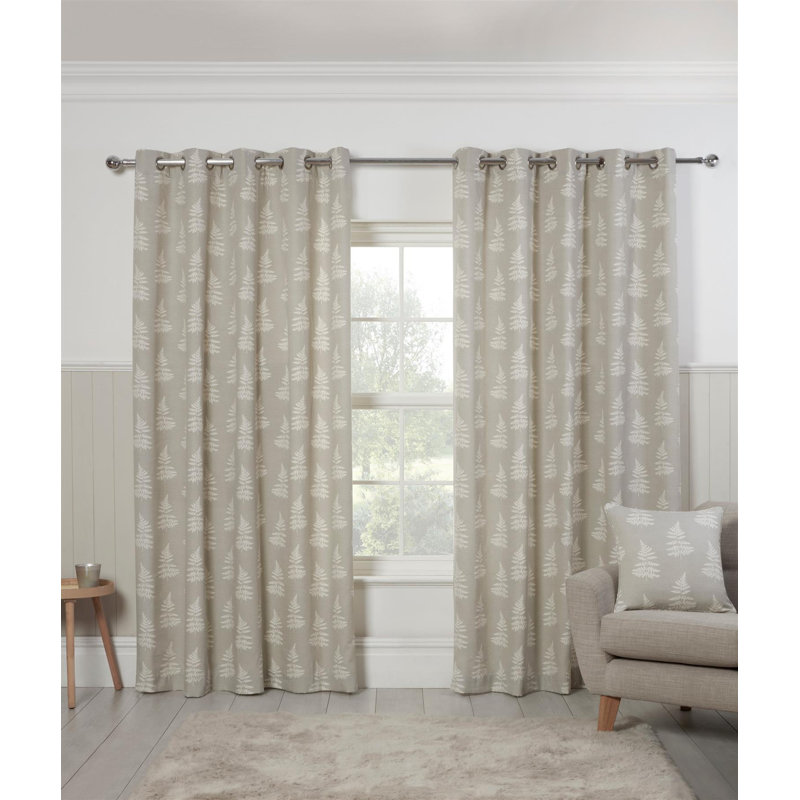 Jevin Cotton Blend Room Darkening Curtain Pair, Orange, 54cm Width x 46cm Drop